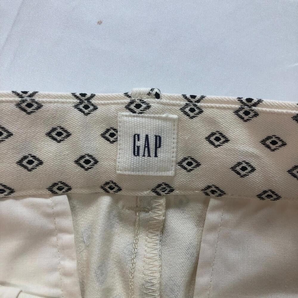 Gap Cream Patterned Women's Pants Mid Rise Skinny Ankle Geometric Pattern [COPY] - Picture 5 of 9